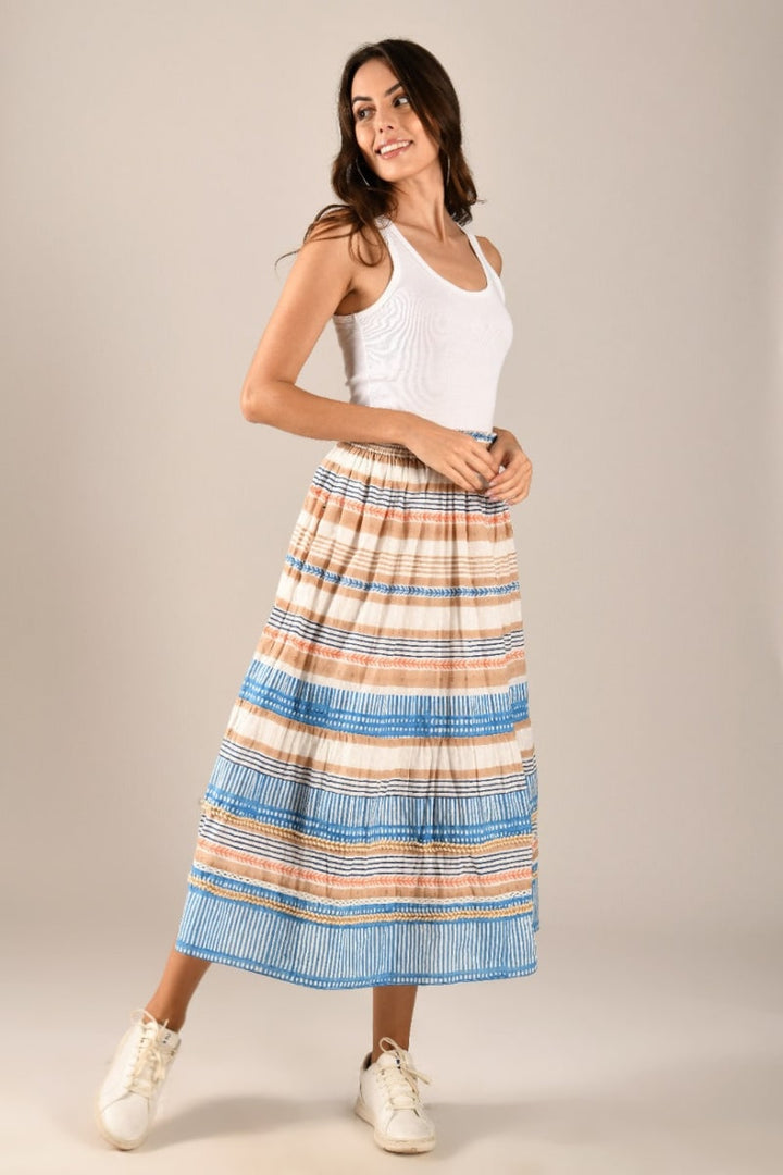 Reema Midi Skirt - Beige
