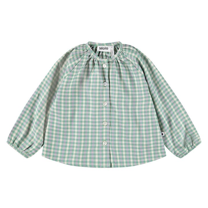 Elona Blouse - Menthe Gingham
