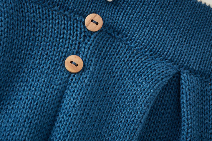 Organic Cotton Nordic Knit Trousers - Fjord Blue