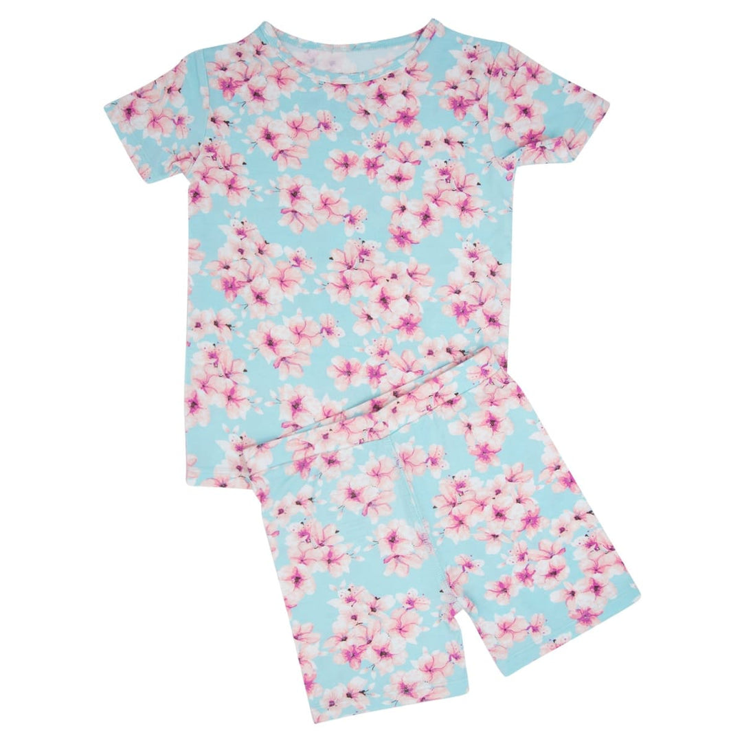 Pretty Pink Floral Summer Pajama Set - Cherry Blossoms