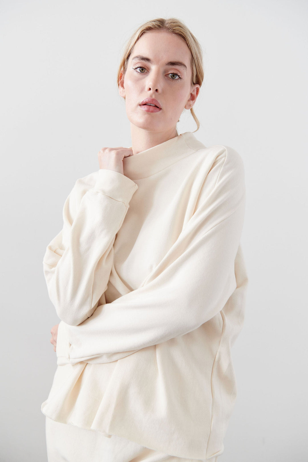 Mockneck Sweatshirt - Natural