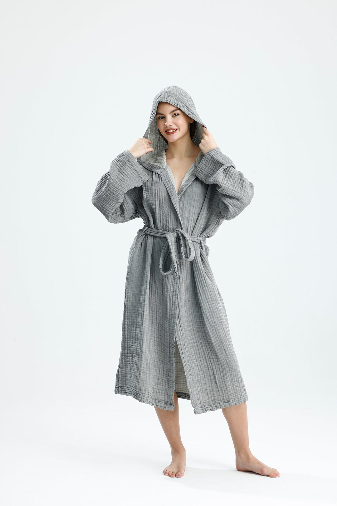 Muslin Gray Bathrobe