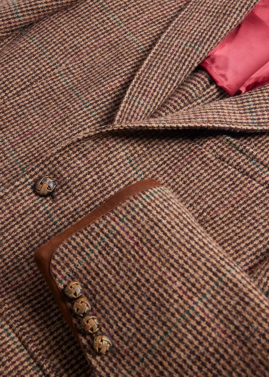 Brown Plaid Highlander Jacket - Brown
