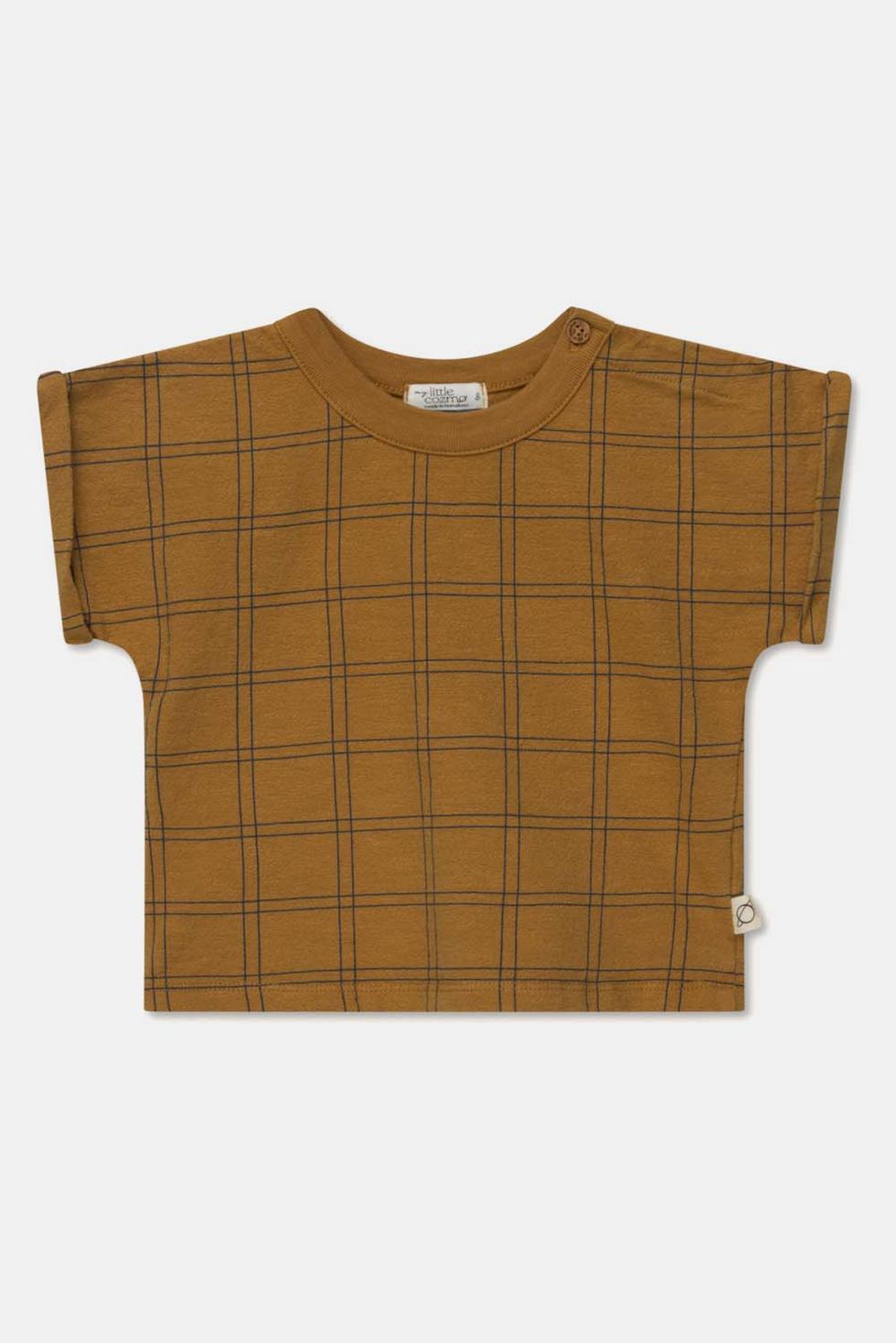Plaid crepe baby t-shirt - Oil