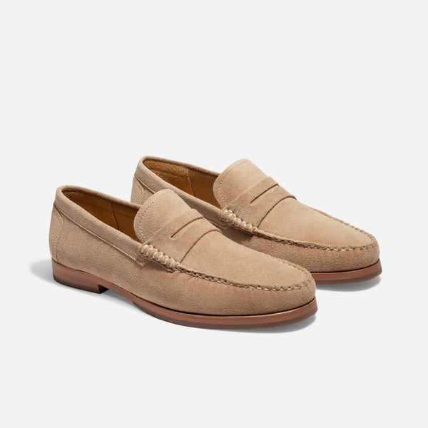 Leo Penny Loafer - Linen Suede