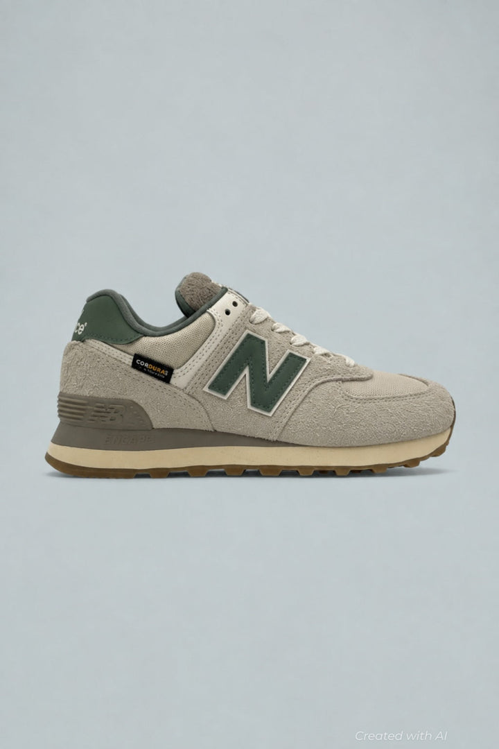 574 Sneakers - Calcium/New Spruce - US M 5.5 / US W 7 - Sneaker