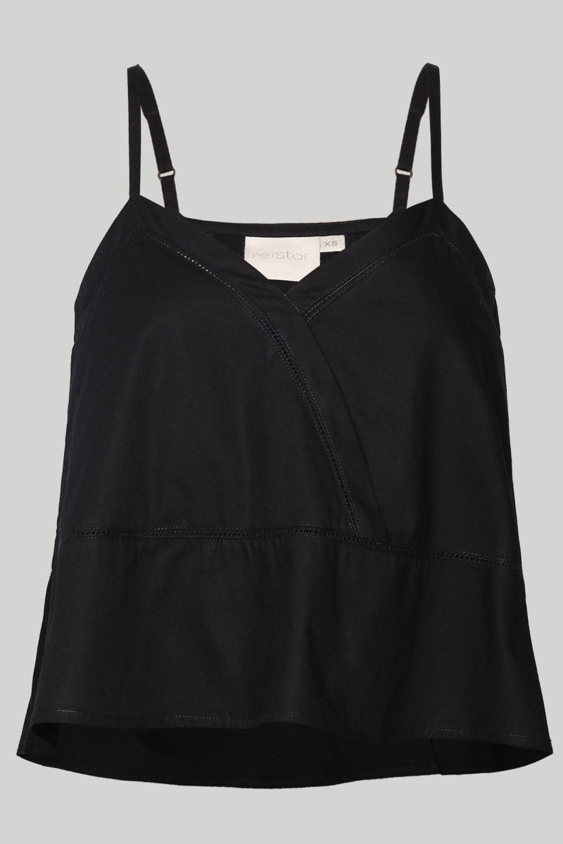 V-Neck Lace Camisole - Black