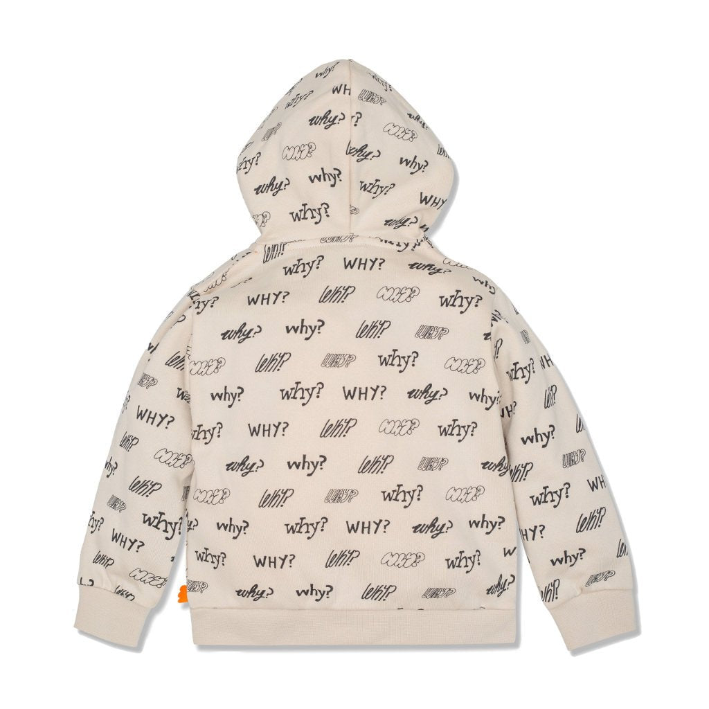 Why Kid Zip-Up Hoodie - Cream/why