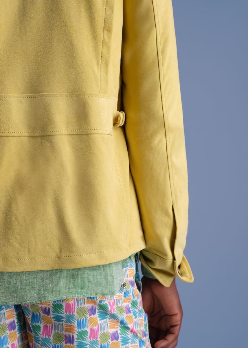 Ultra Soft Suede Jacket - Light Yellow