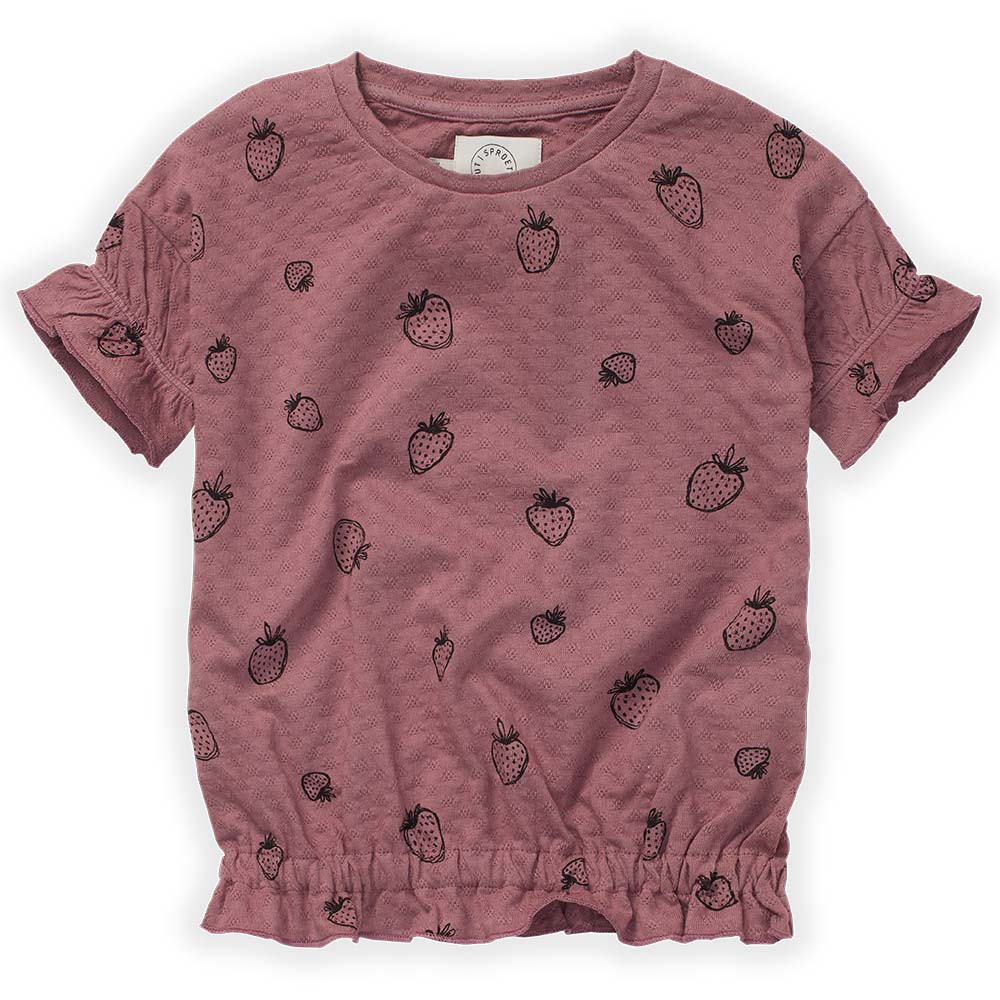 Pointelle Tee Shirt Strawberry - Orchid