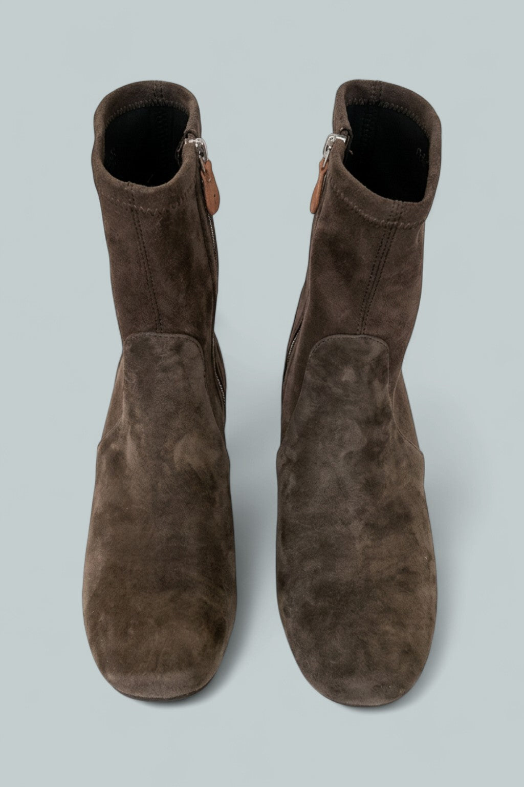 Women's Emily Zip Mid Heel Boots - Shitake Suede