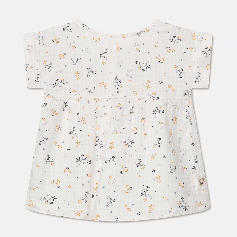 Muslin Floral Baby Dress & Bloomers - Ivory