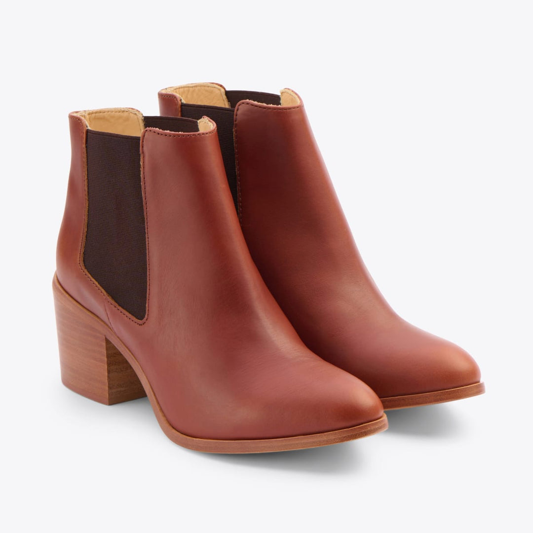 Heeled Chelsea Boot - Brandy