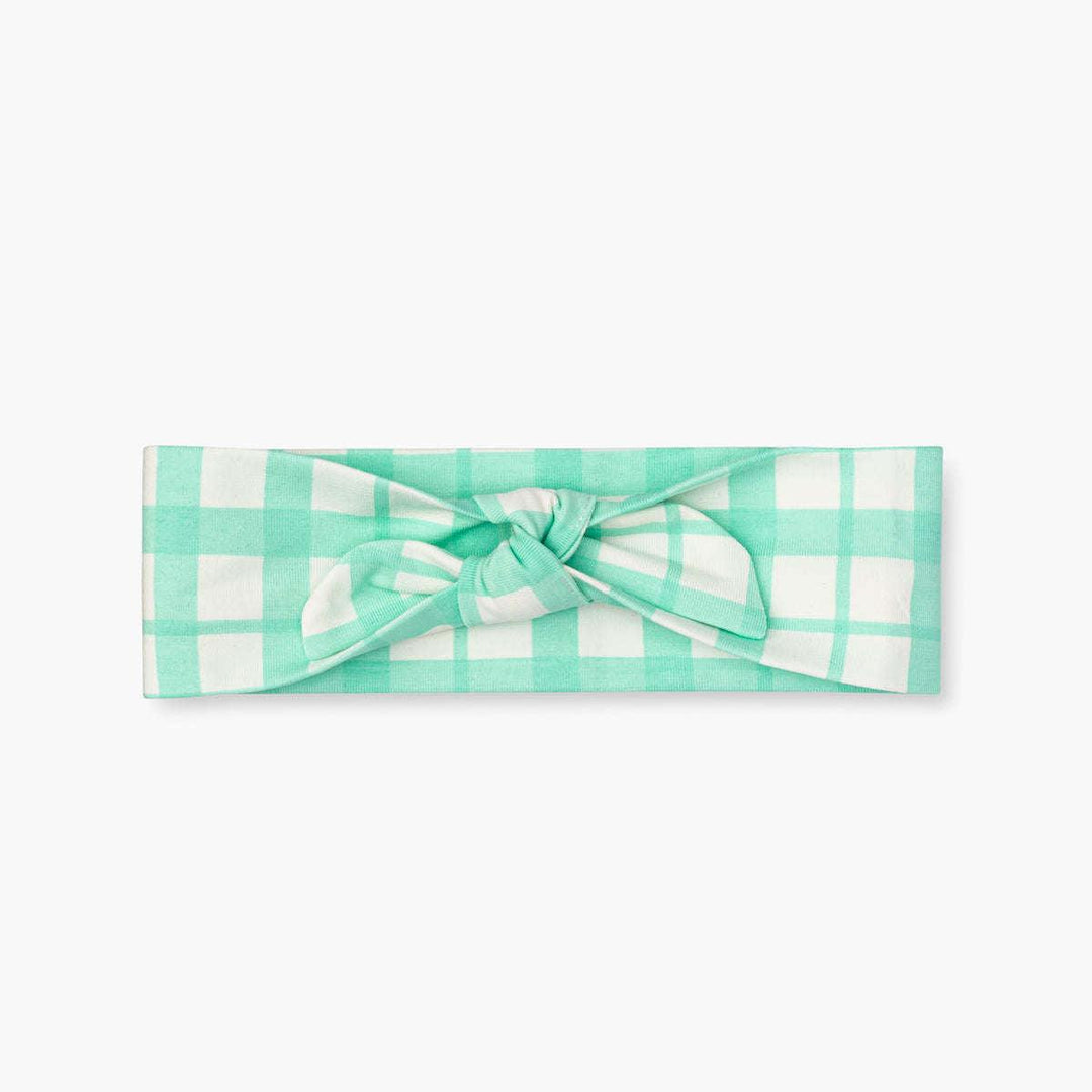 Baby Headband - Mint Gingham
