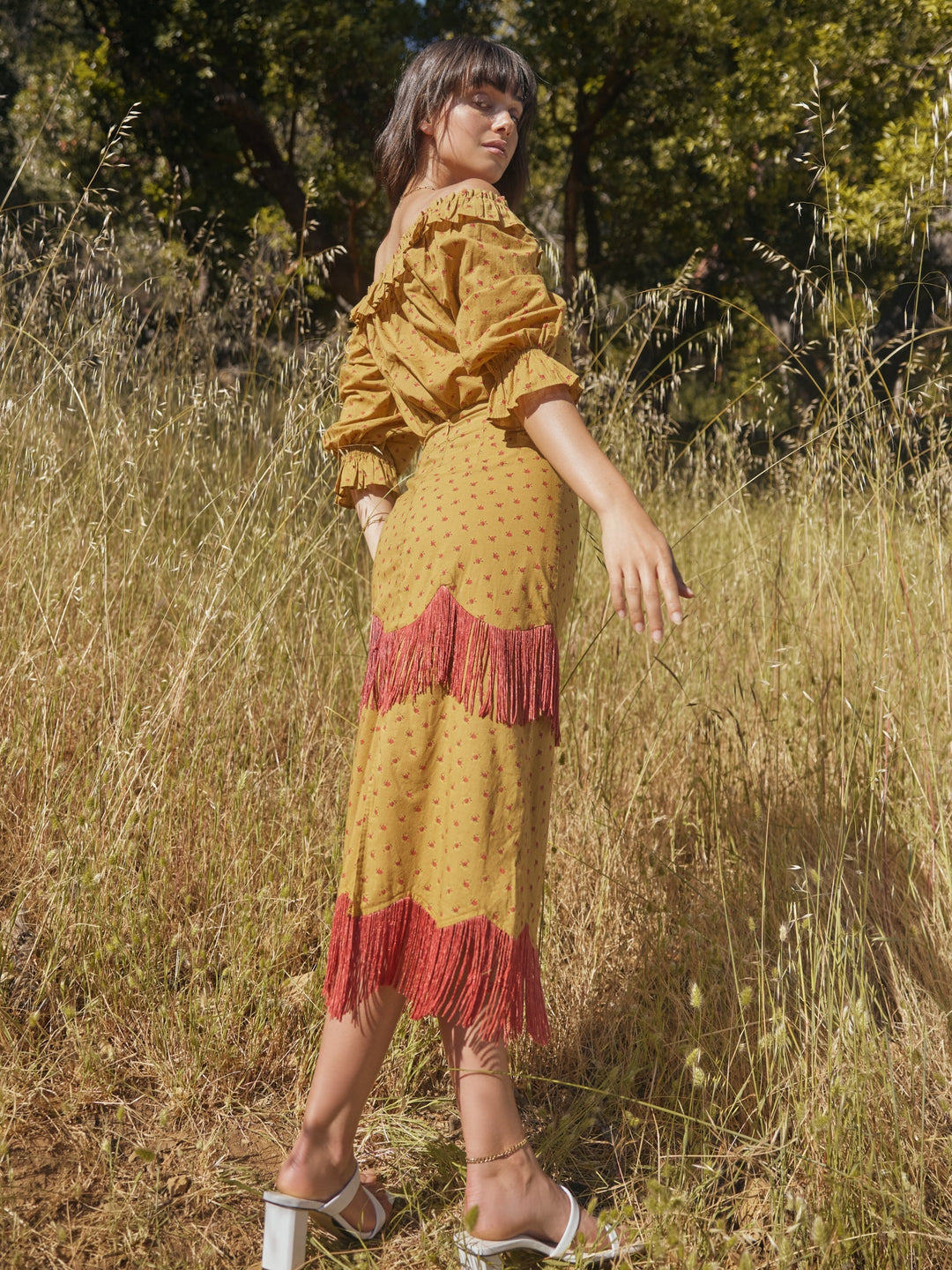 Liliana Peasant Top - Honeycomb/Mini Rose Floral