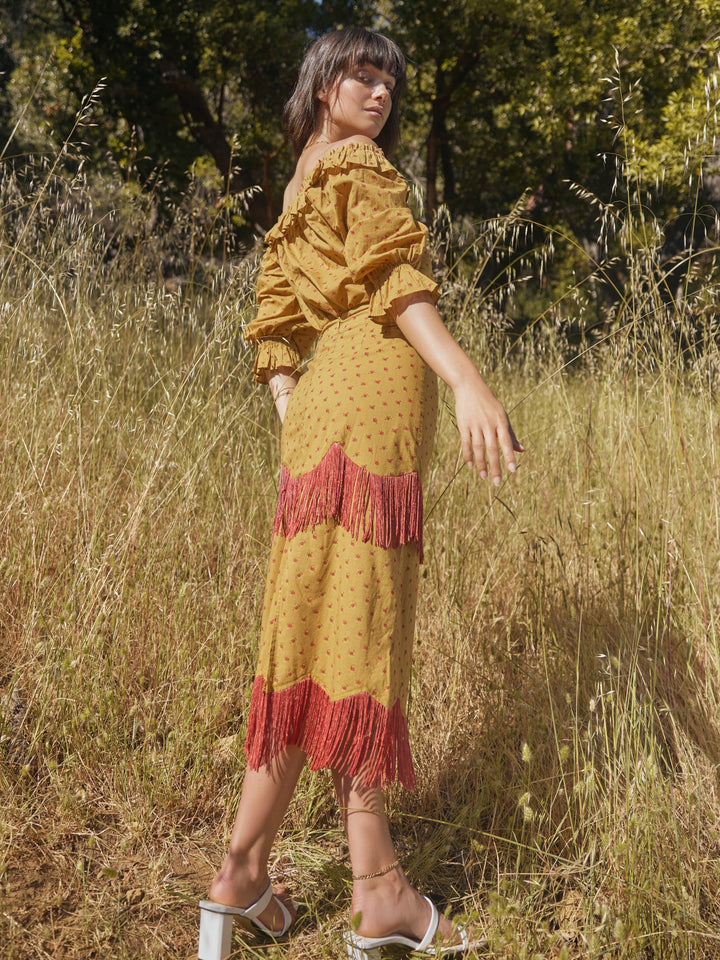 Liliana Peasant Top - Honeycomb/Mini Rose Floral