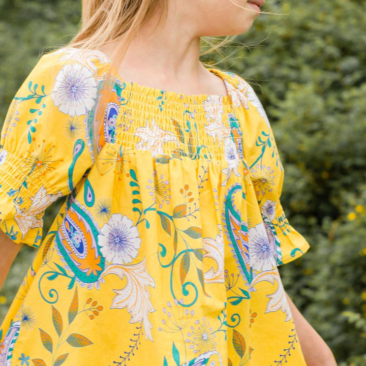 Olivia Dress - Sunshine Paisley