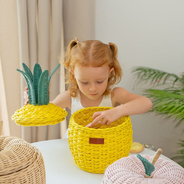 Pineapple Storage Basket Small - Yellow