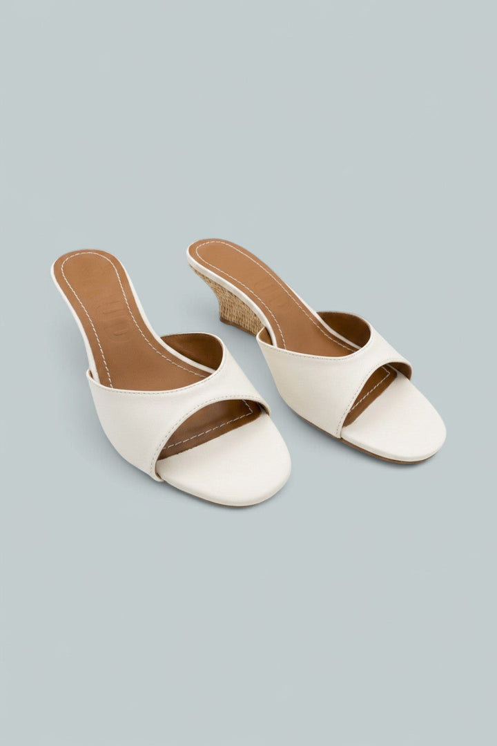 Brigitte Leather Wedge Sandals - Papernatu