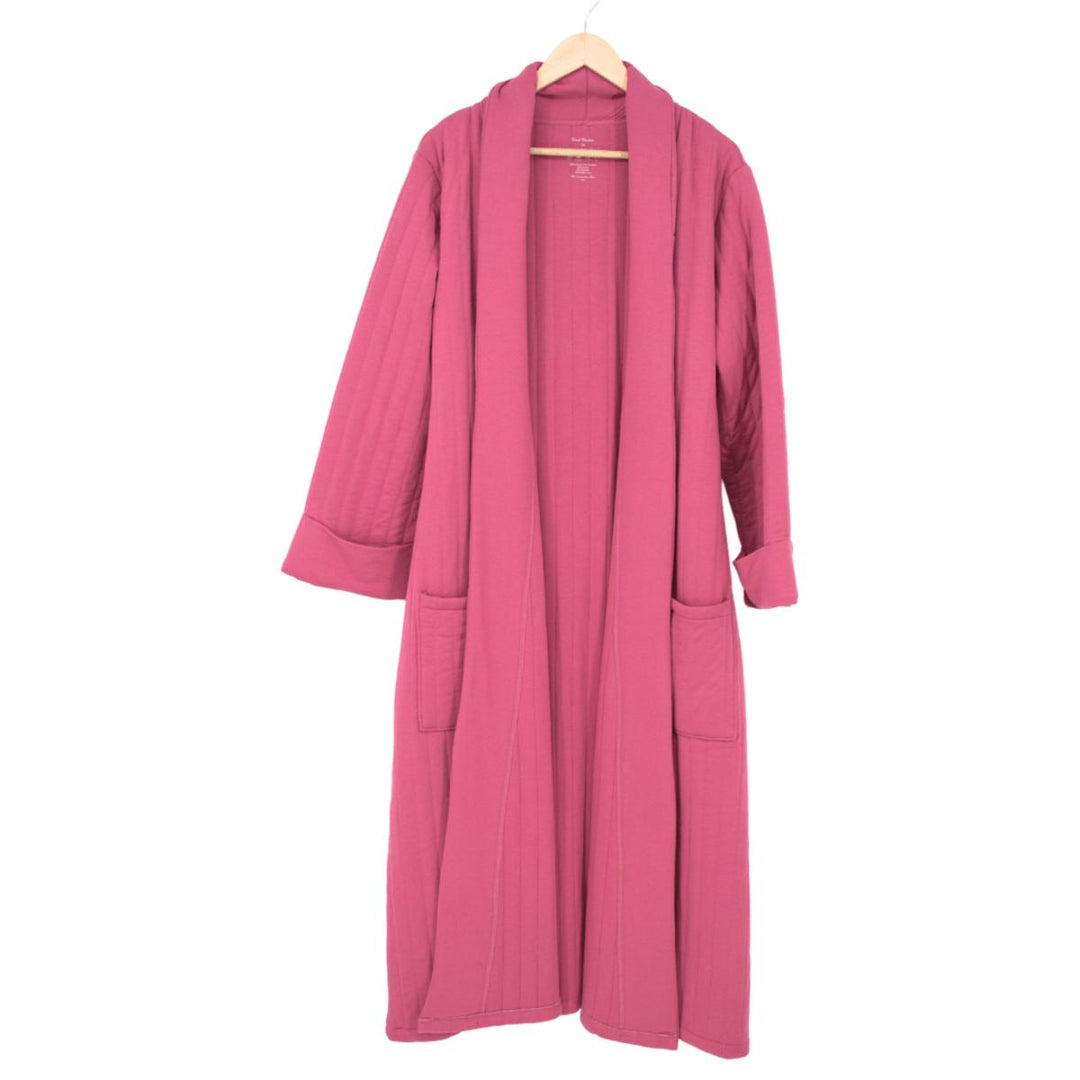 French Terry Housecoat - Dusty Rose