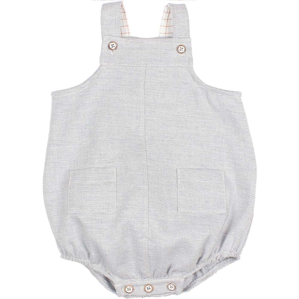 Twill Linen Romper with Button Straps - Jeans Rompers Buho 