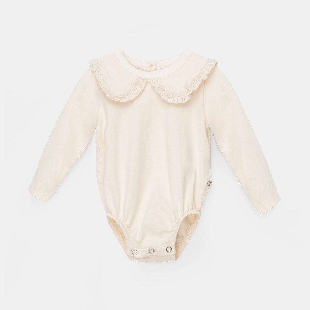 Organic Baby Collar Bodysuit - Ivory Bodysuits + Onesies My Little Cozmo 