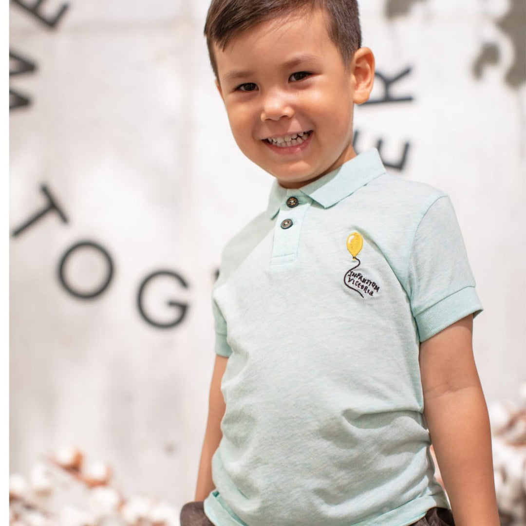Girls And Boys Polo Shirt - Mint Green