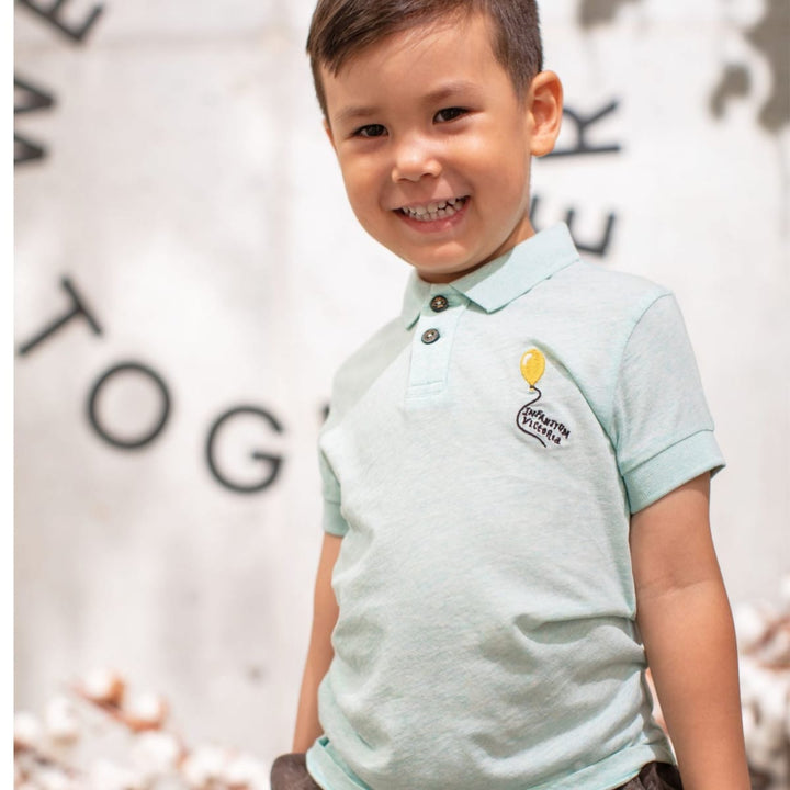 Girls And Boys Polo Shirt - Mint Green