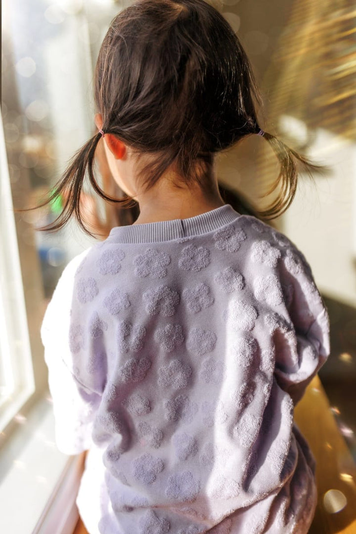 Oversize T-Shirt - Lavender Macaron Flowers