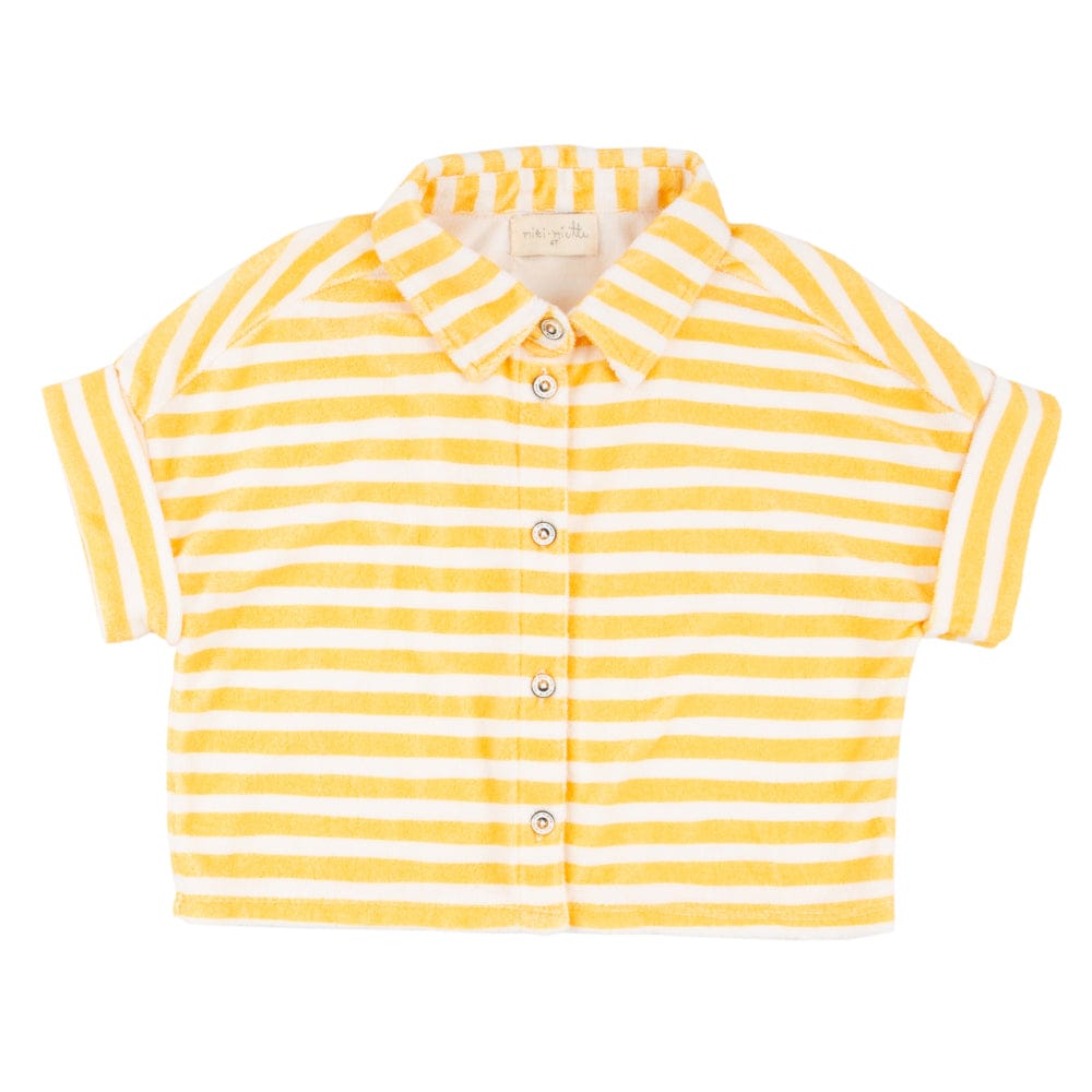 Dakota Boxy Button Down Yellow Stripe - Carnivale