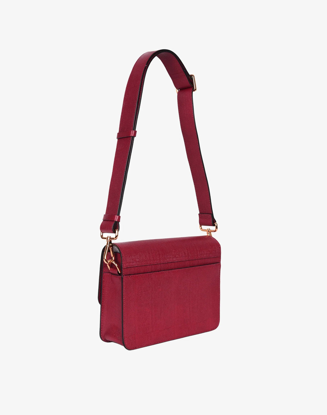 Luxe Cube Bag - Cherry Red Lizzard