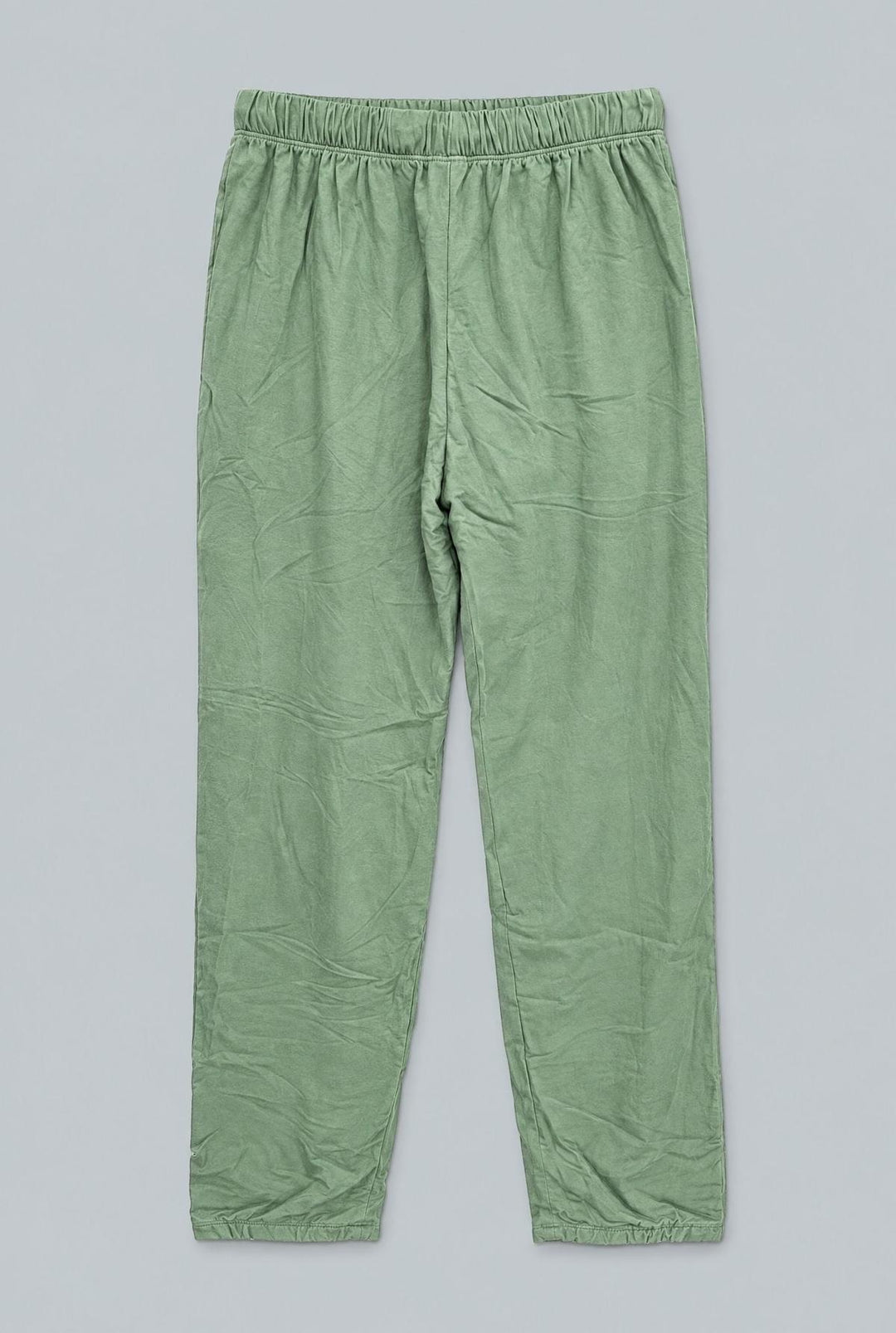 Kids Drawstring Waist Jogger Pant In Ultra Soft French Terry - Green