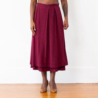 The Celeste Skirt - Bordeaux
