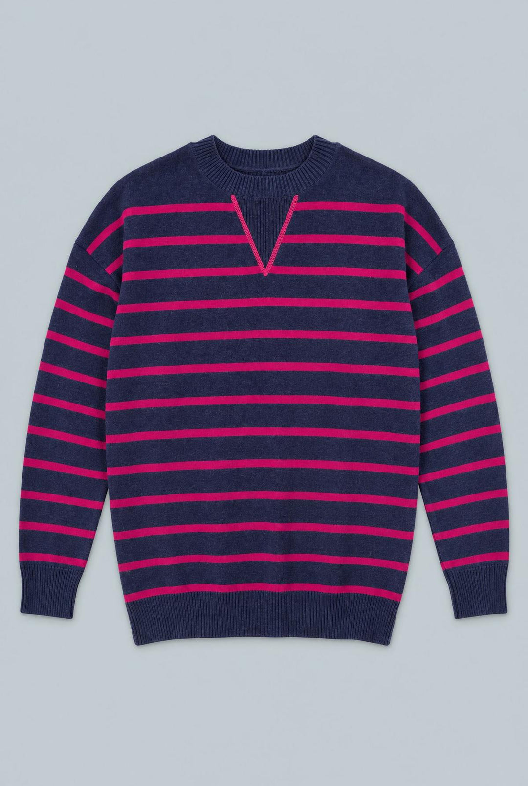 Stripe Front Jumper - Dark Navy