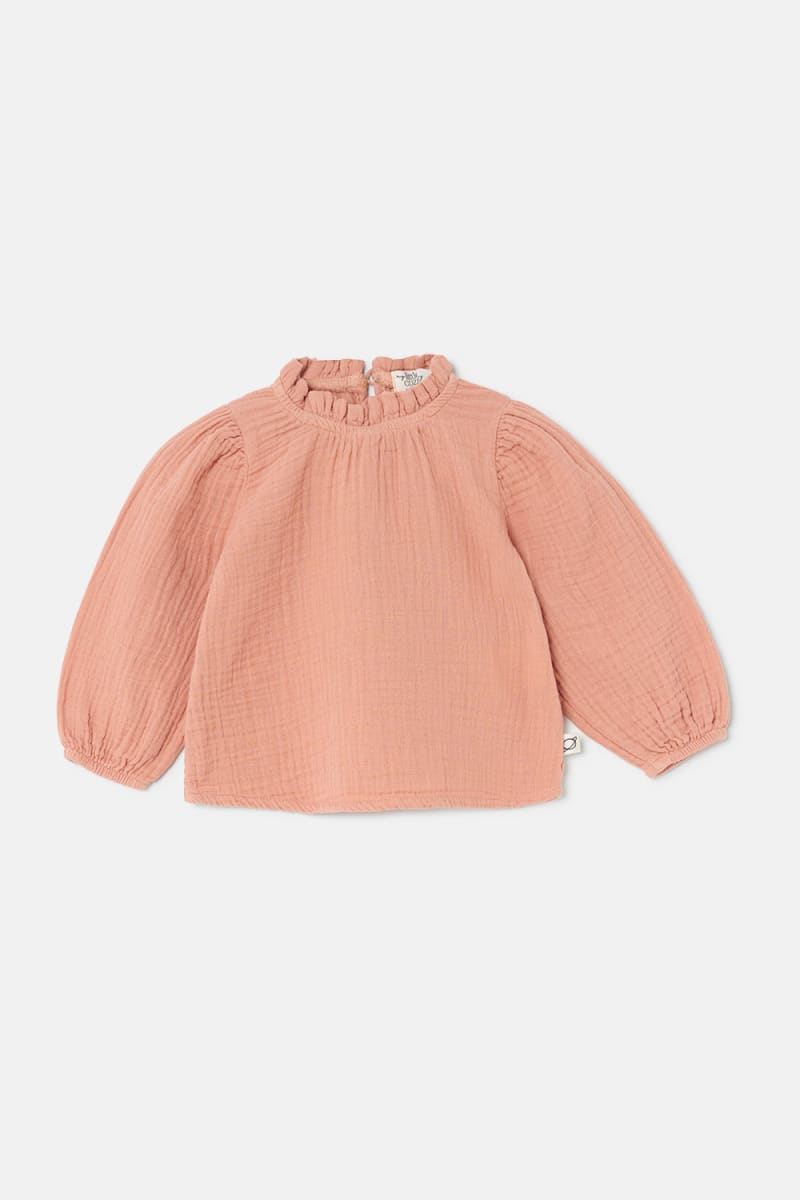 Soft Gauze Baby Blouse - Pink