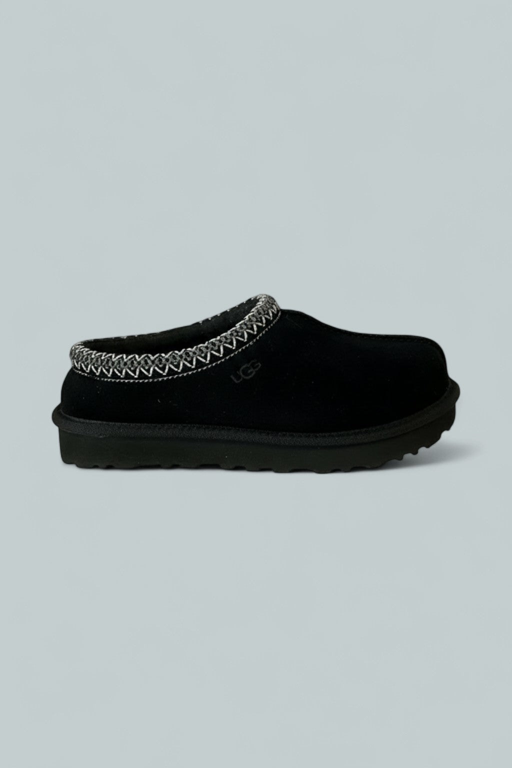 Tasman Suede Slip-On Mules - Black