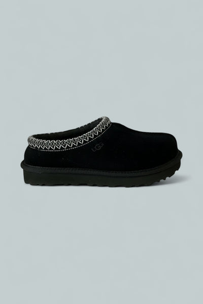 Tasman Suede Slip-On Mules - Black