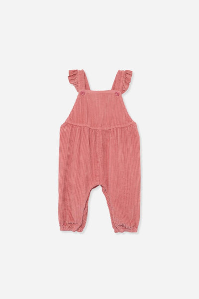 Organic Corduroy Baby Overalls - Rose
