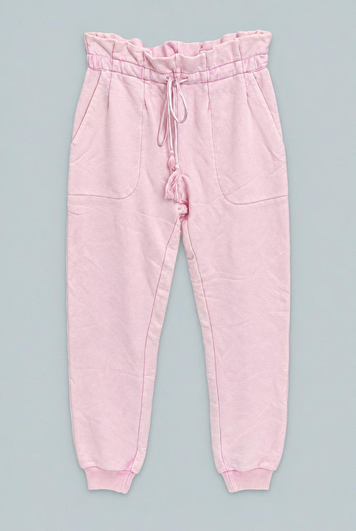 Meghan Paperbag Sweatpants - Pink
