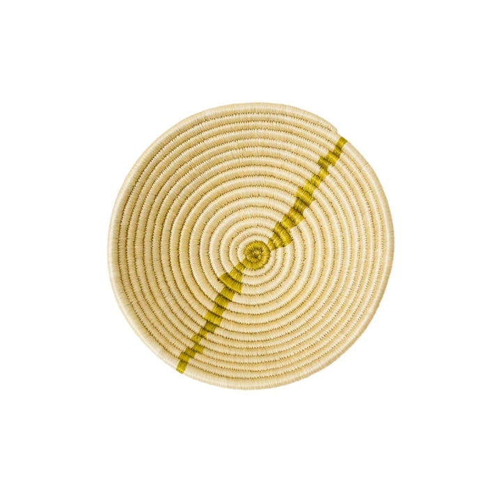 6’’ Small Striped Olive Round Basket - One Size - Basket