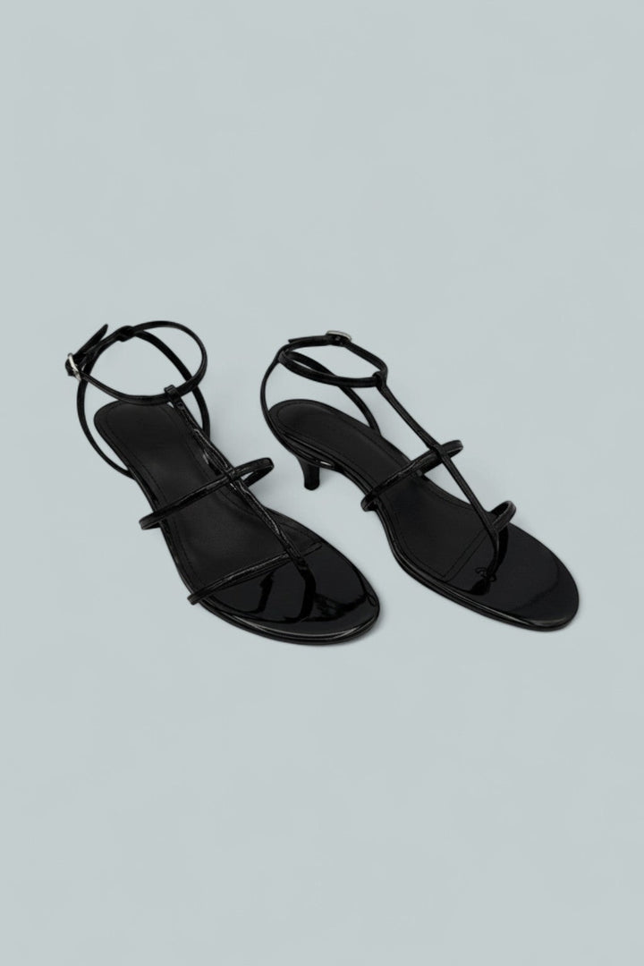 Tomas Strappy Sandals - Black Patent