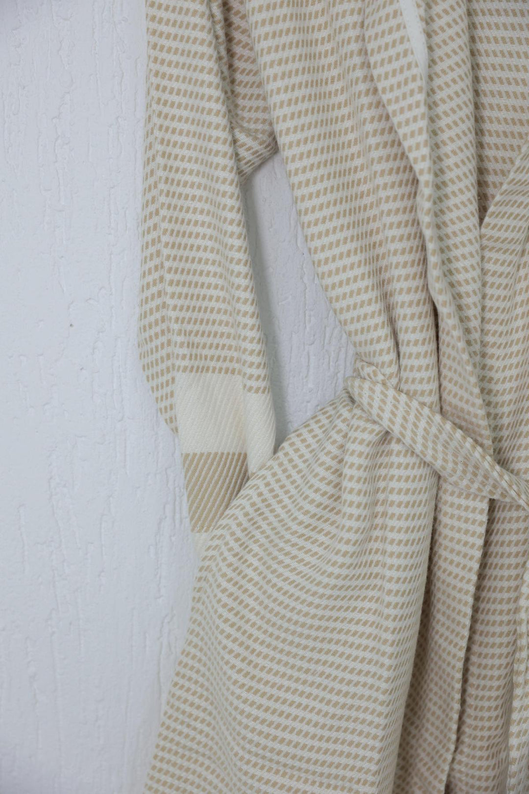 Cotton Yellow & White Bathrobe