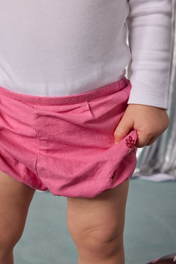 Camille Embroidered Bloomers - Sorbet Pink