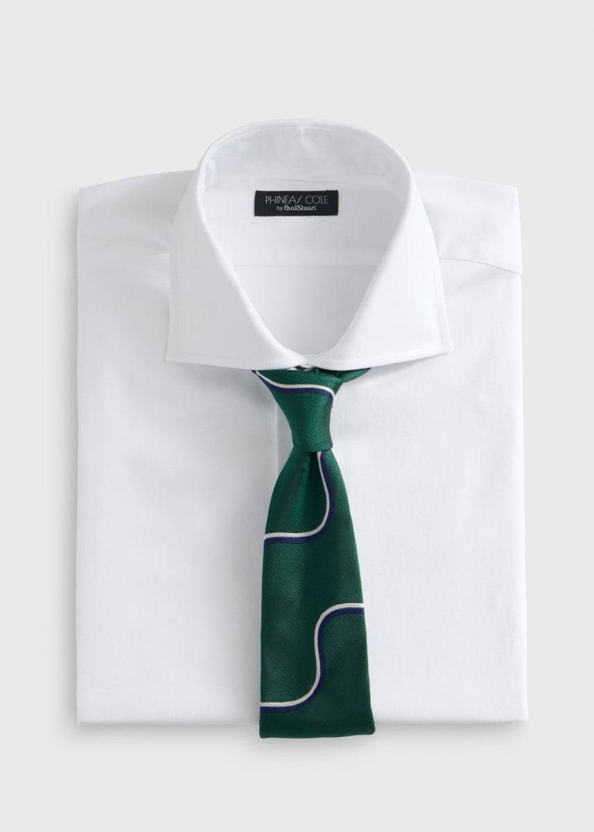 3 Tone Wave Deco Woven - Green