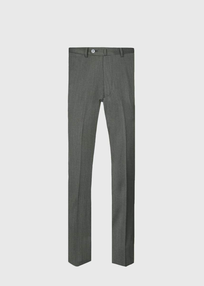 Wool Soft Cavalry Twill Trouser - Dark Green