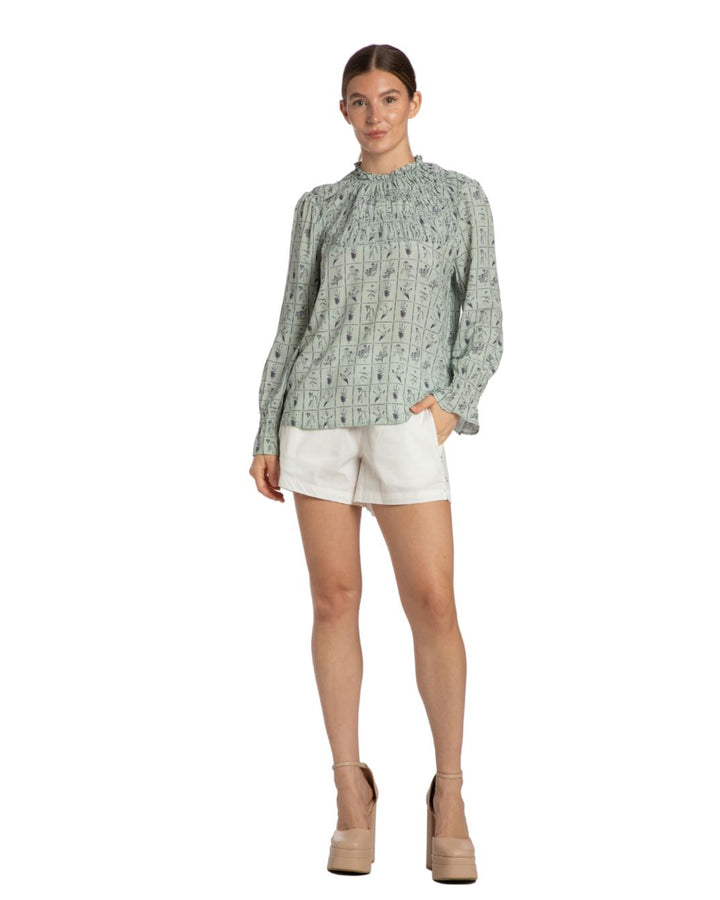 Jane Top - Sage Stamp