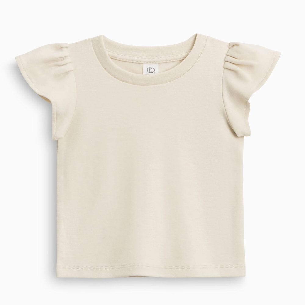 Pearl Petal Sleeve Top - Natural Tops Colored Organics 