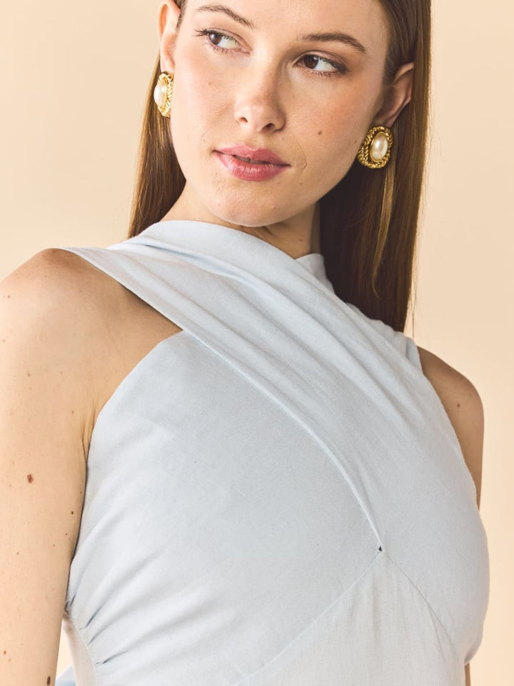 Isabel Dress - Lotus Garden Blue