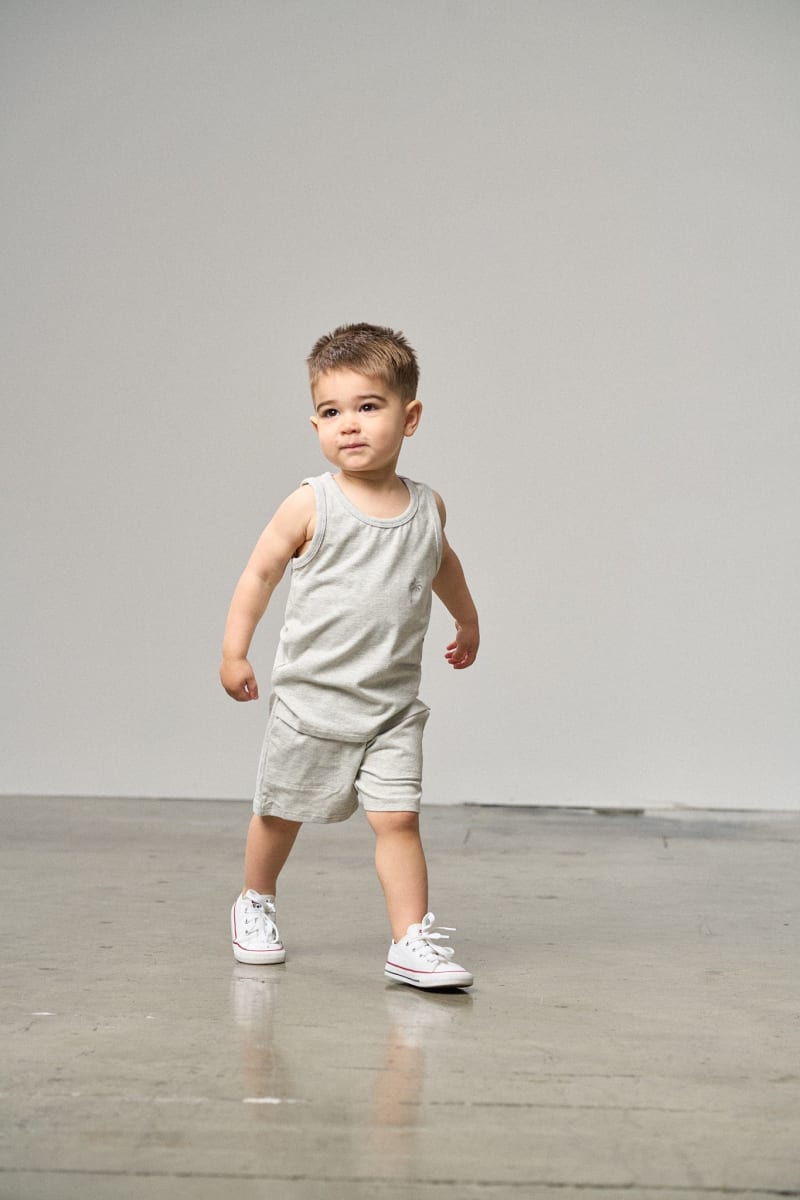 Palm Jersey Tank - Light Heather Grey