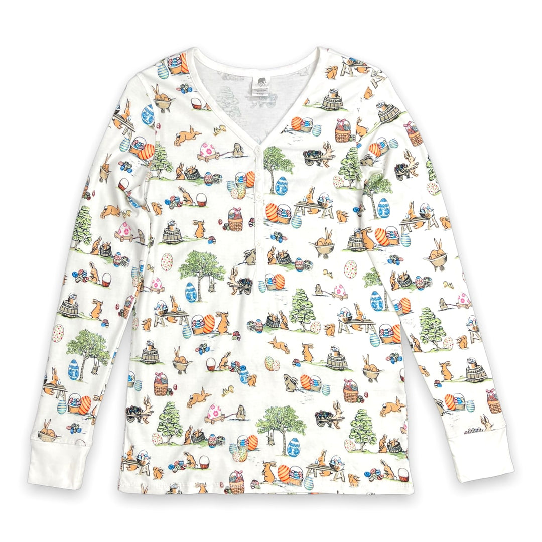 Women's Jogger & Henley Pajama Set - Egg Hunt